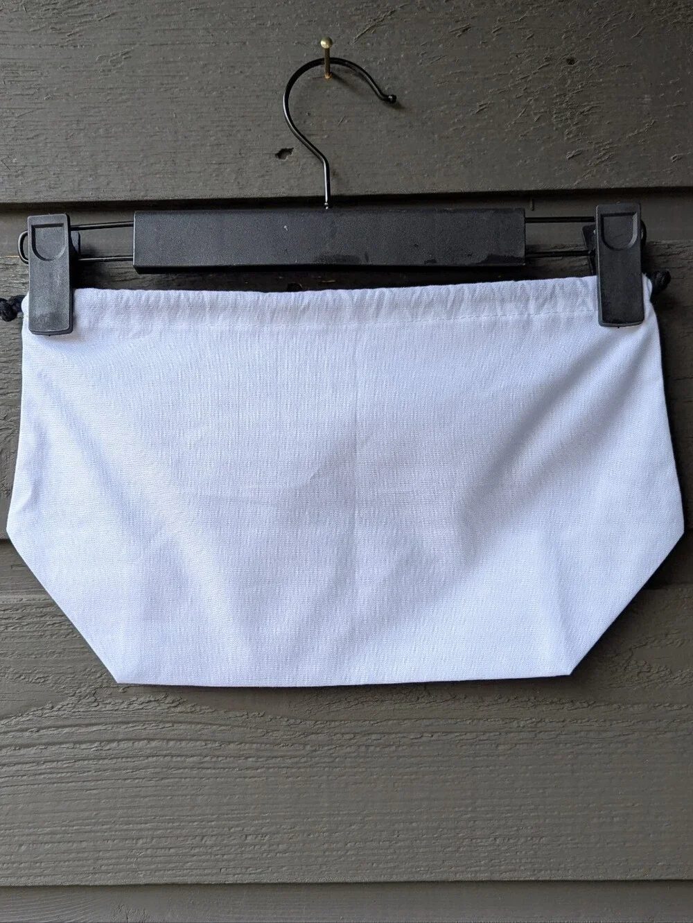 Chanel White Black Small Dust Bag Makeup Bag 12.5